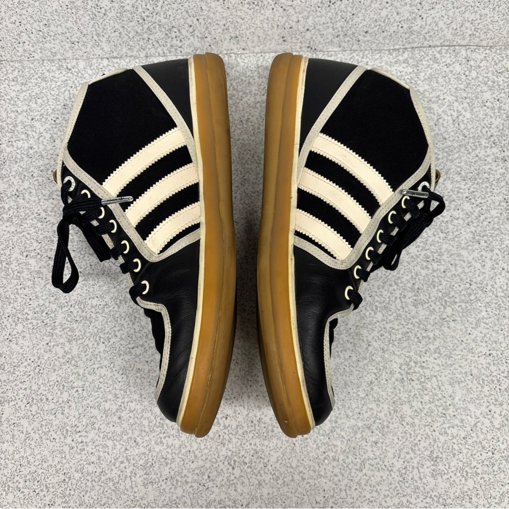 ADIDAS VESPA PX Mid Rare Black and White Mens 10 Leather Sneakers G03904 - Picture 7 of 11